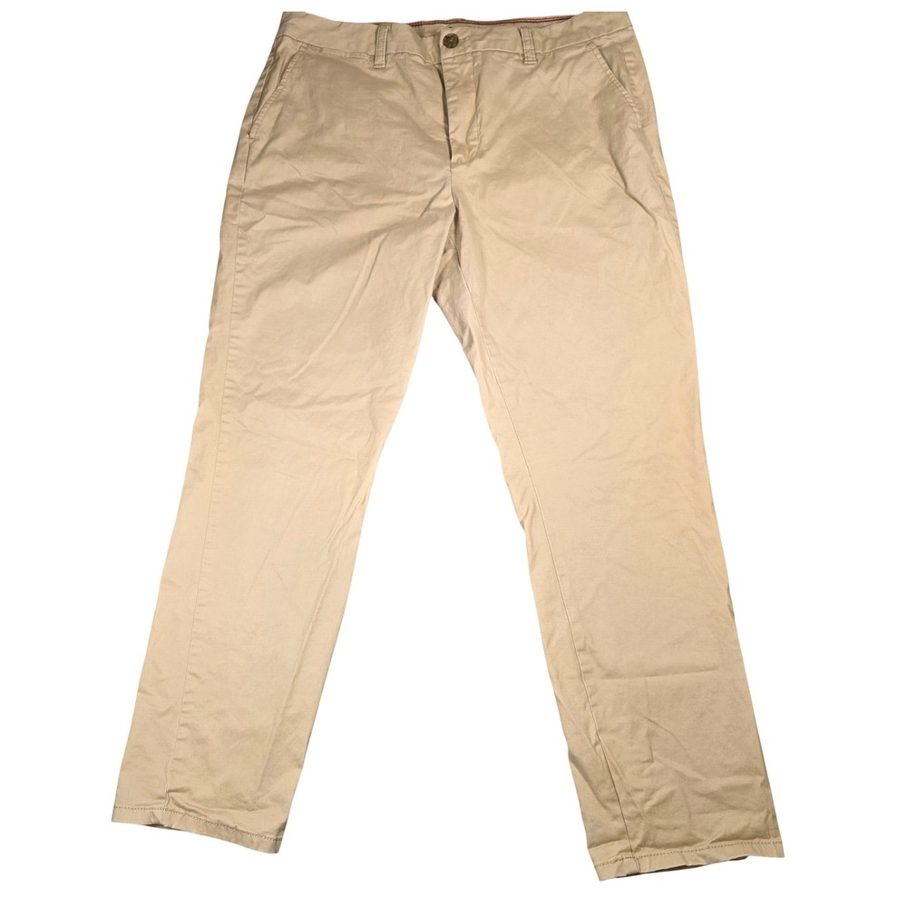 Tommy Hilfiger‎ Womens Chino Pants Khaki Tan Straight Leg Stretch Trousers 12